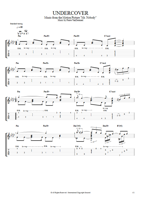 Undercover Pierre Van Dormael guitar pro tab AGuitar Solo Guitar mysongbook