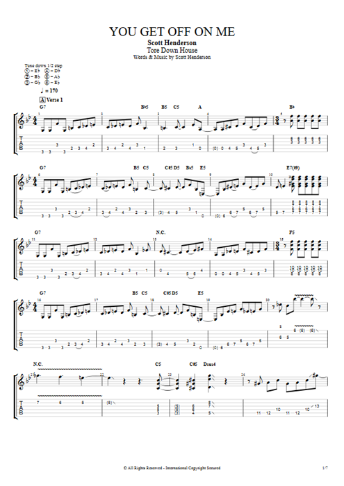 You Get Off on Me Scott Henderson guitar pro tab EGuitarI Full Score mysongbook