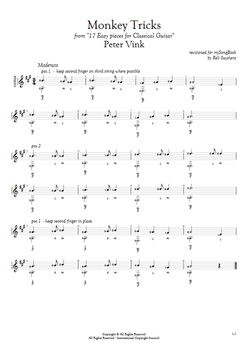 Monkey Tricks Peter Vink guitar pro tab AGuitar Solo Guitar mysongbook