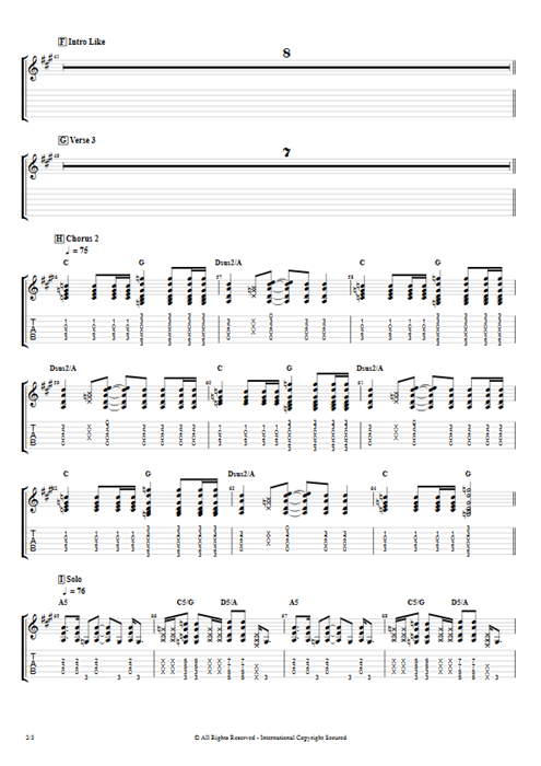 Rhinoceros The Smashing Pumpkins guitar pro tab EGuitarIII Full Score mysongbook